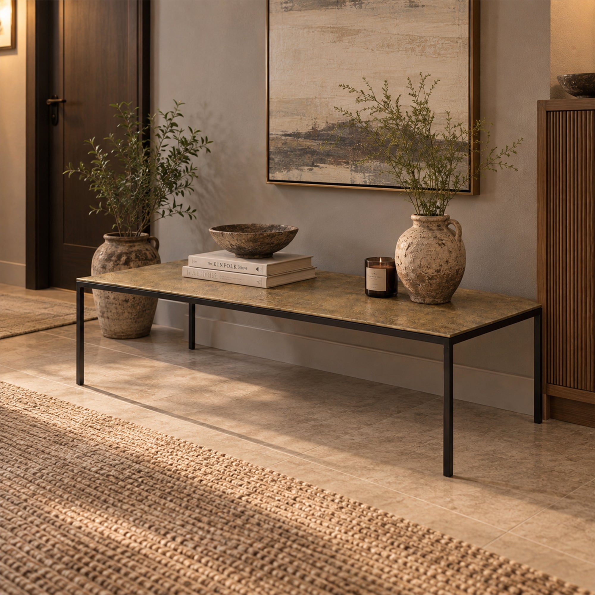 Linear Rectangular Coffee Table
