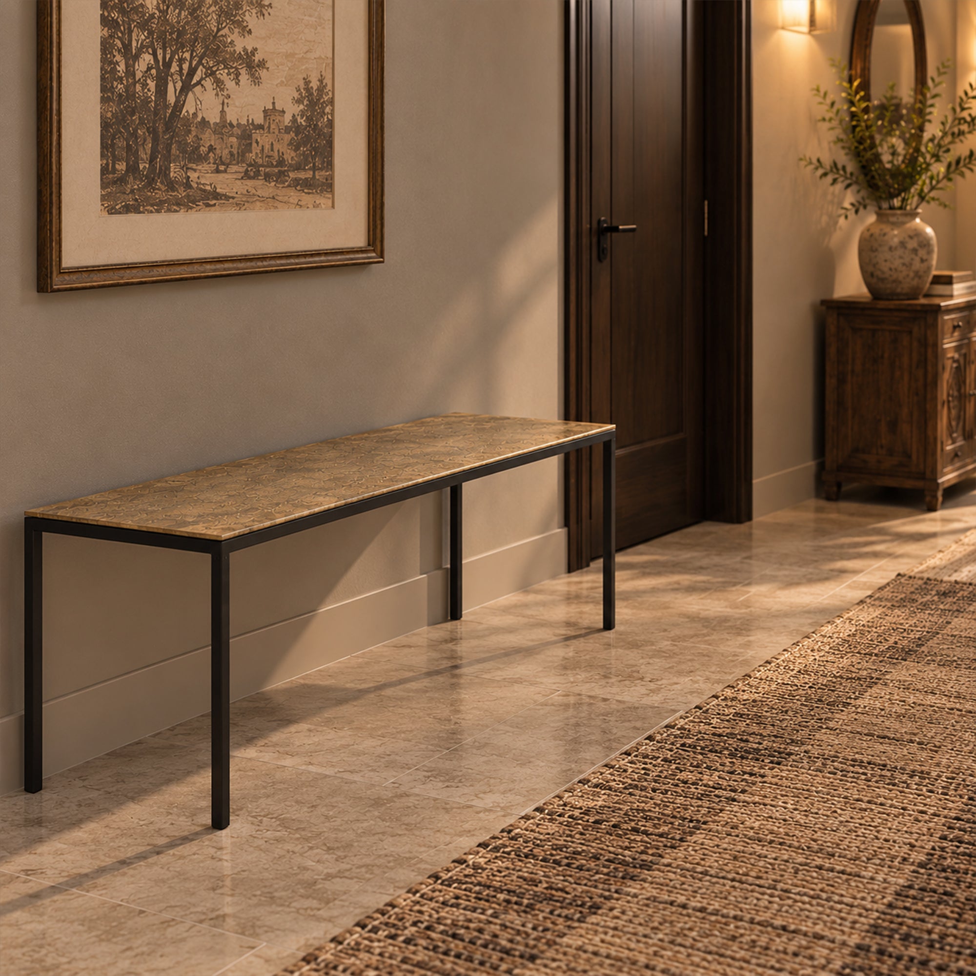Linear Rectangular Coffee Table