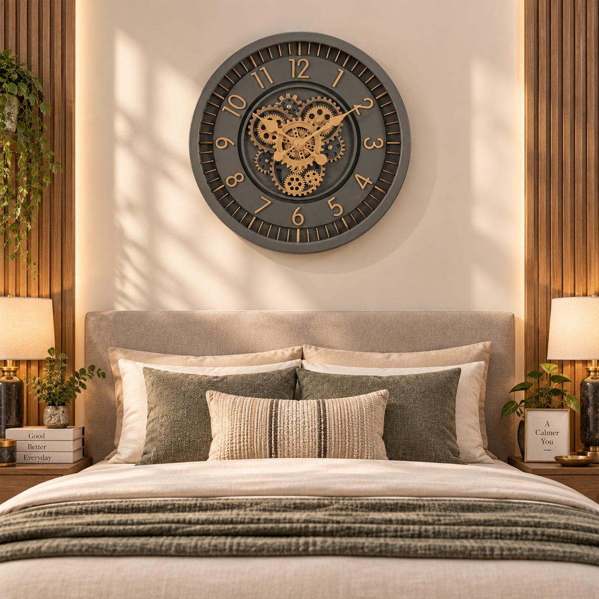 The Slate Turbine Wall Clock