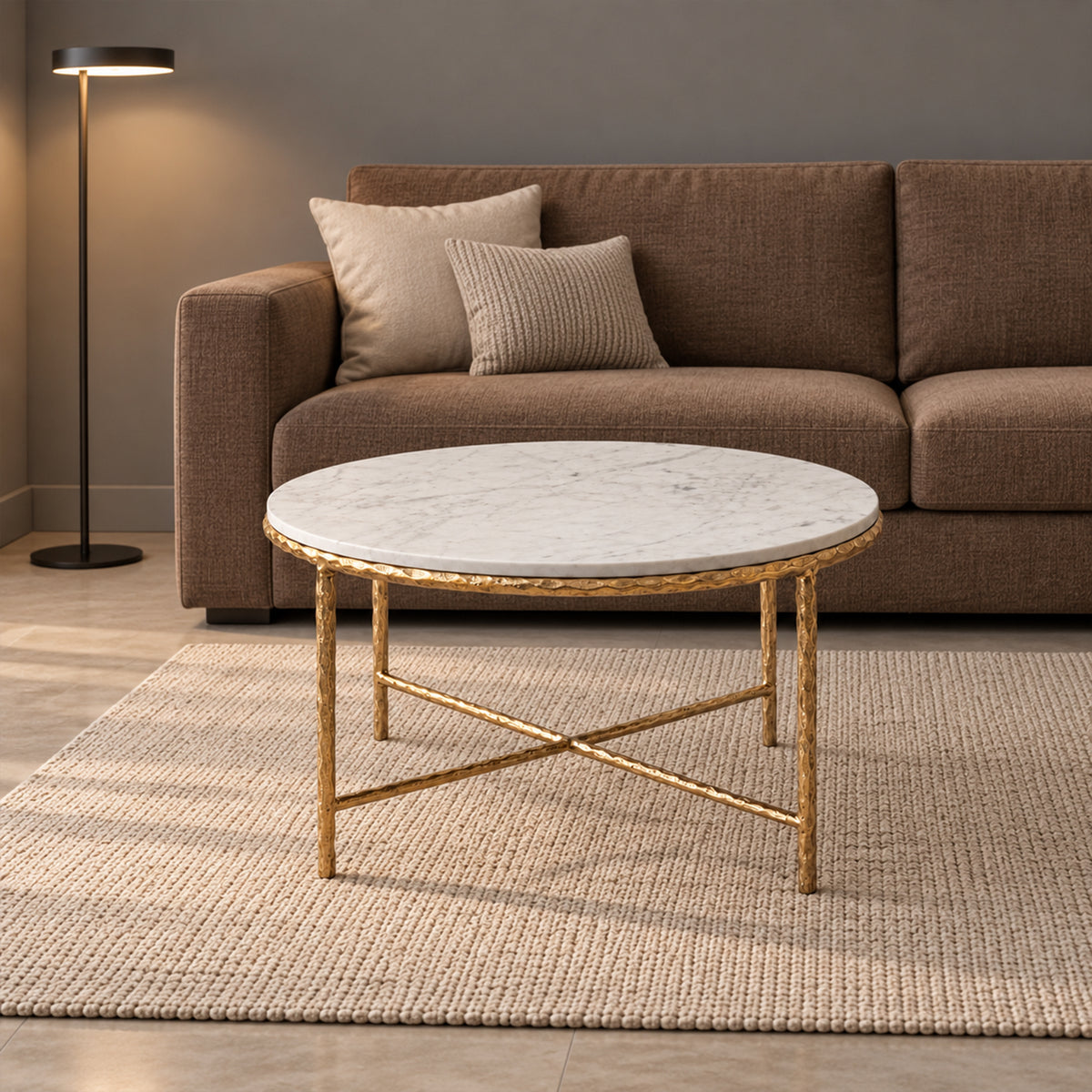 Hand-Forged Marble Coffee Table