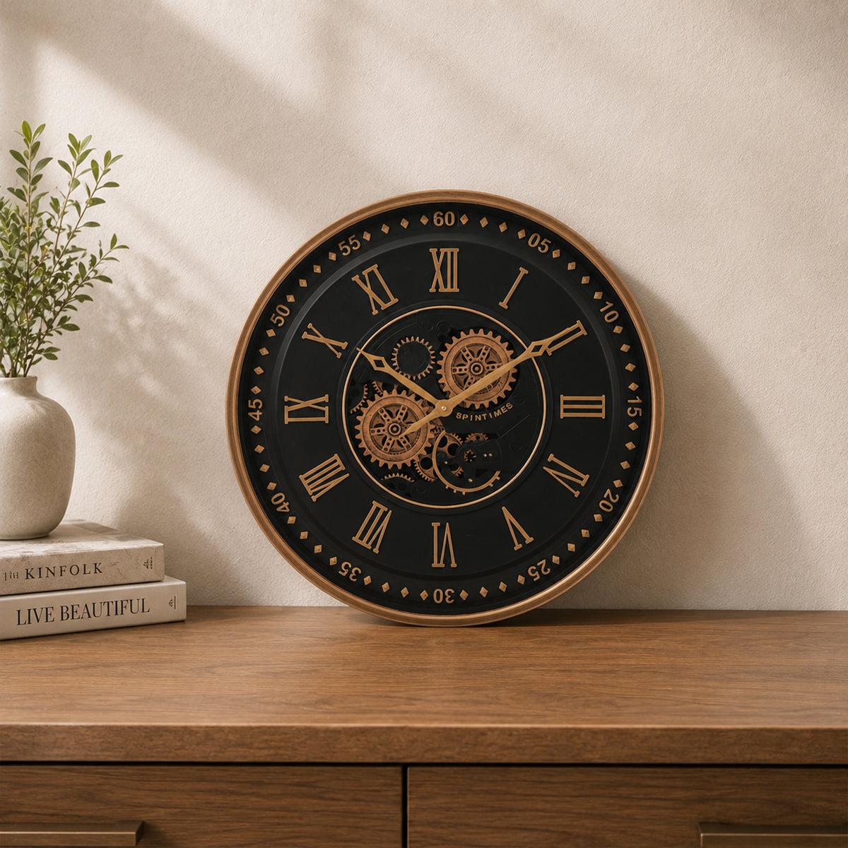 The Obsidian Spintimes Wall Clock