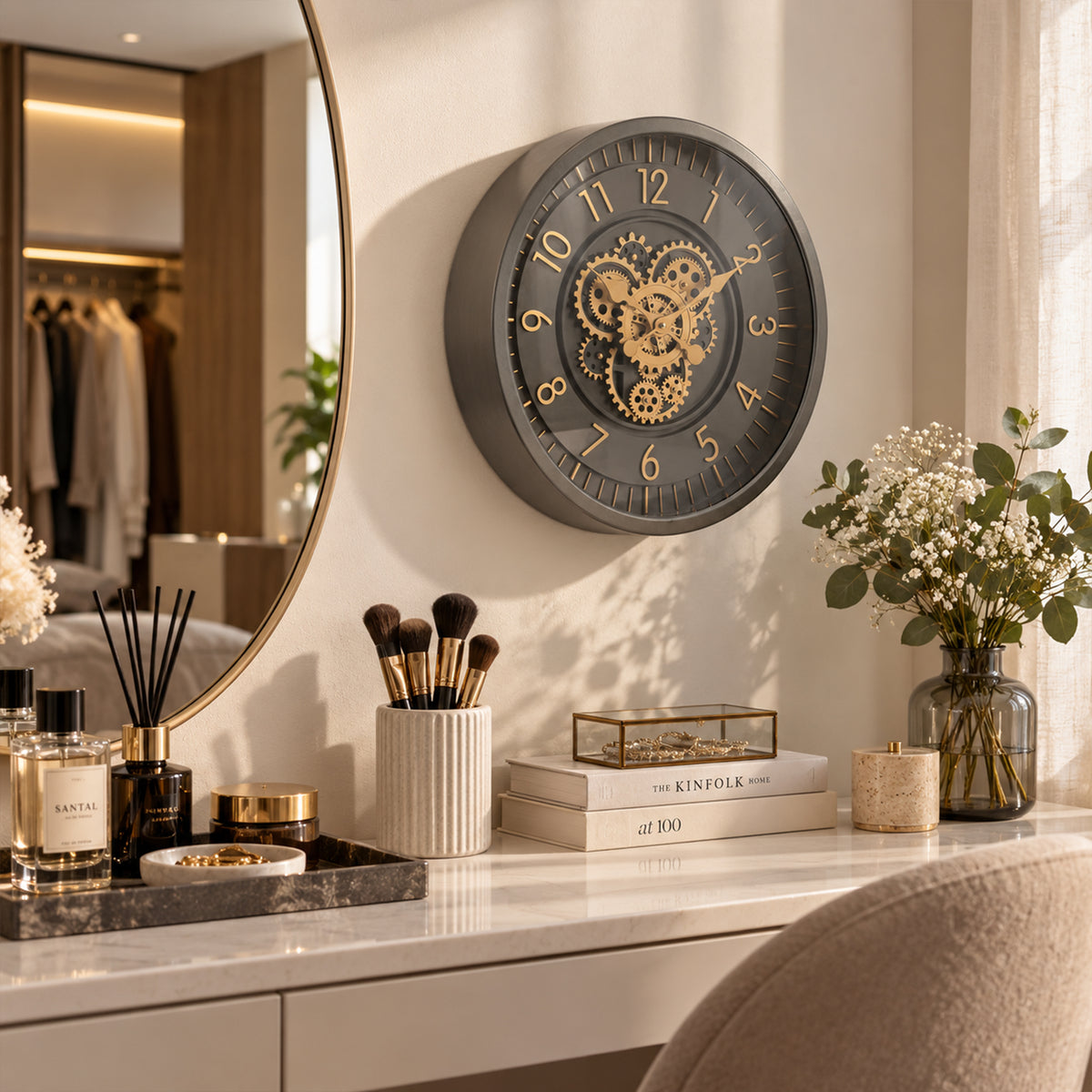 The Slate Turbine Wall Clock