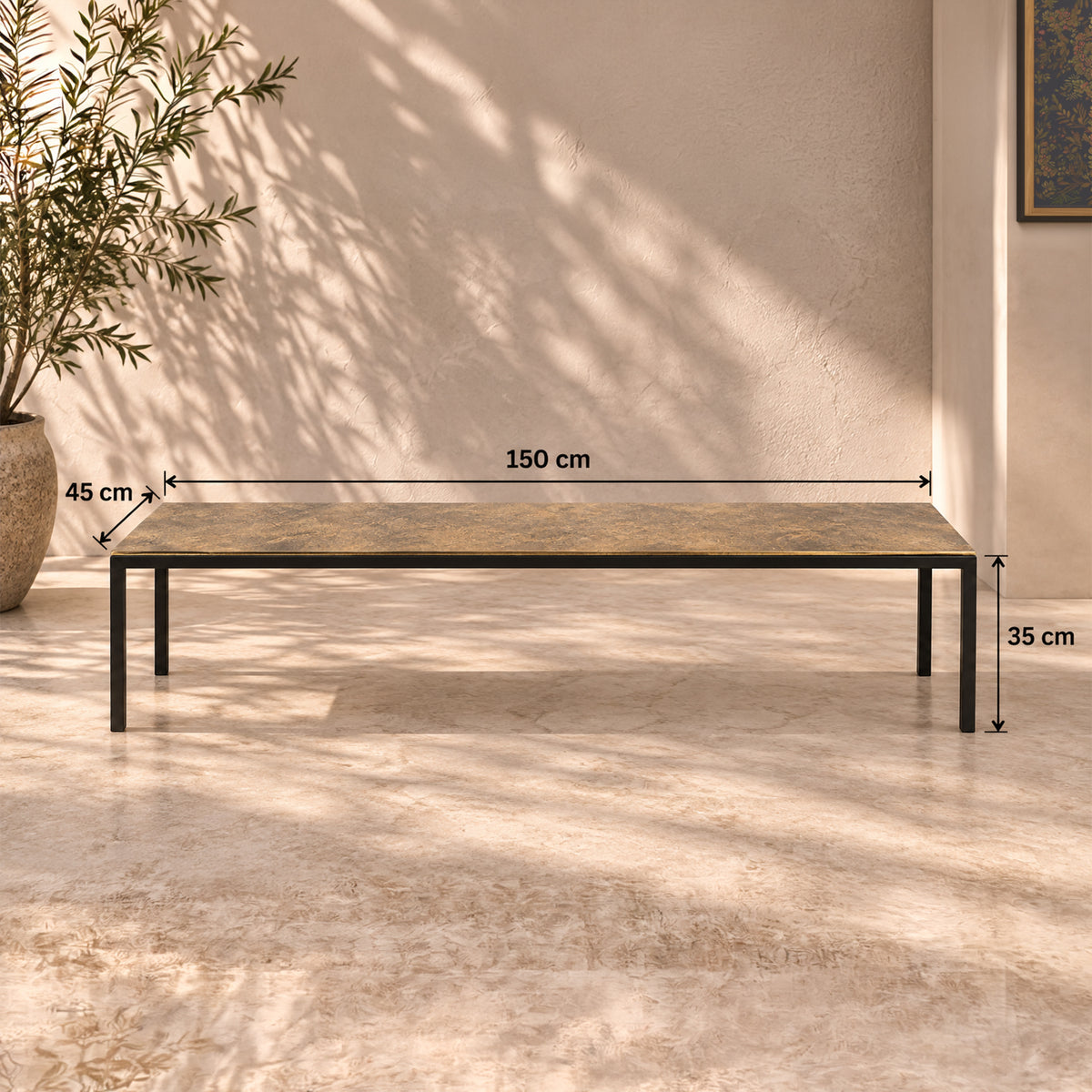 Linear Rectangular Coffee Table