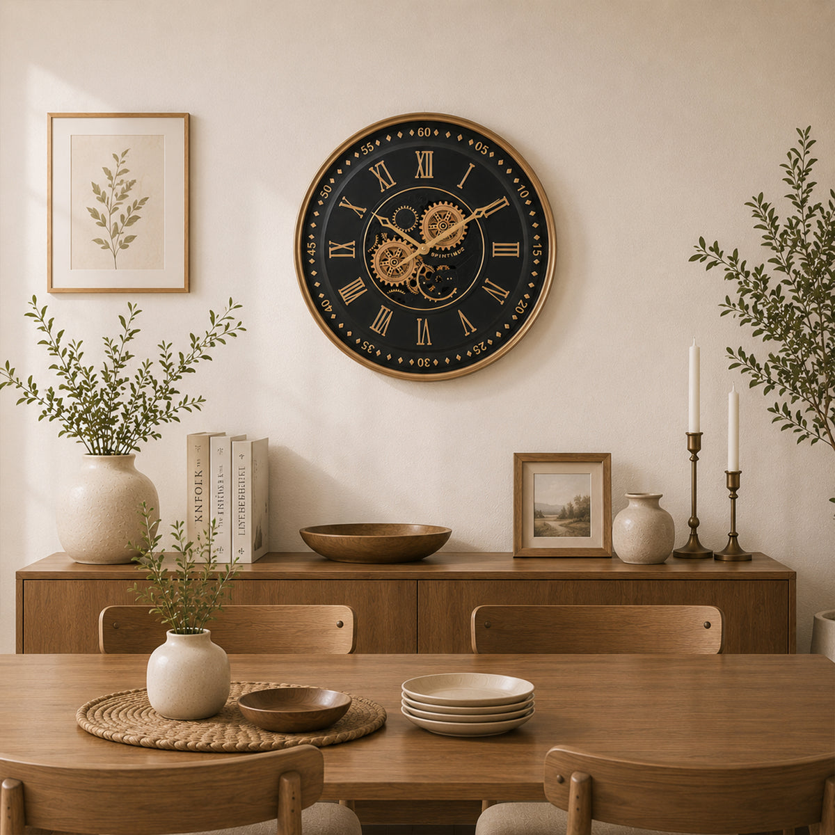 The Obsidian Spintimes Wall Clock