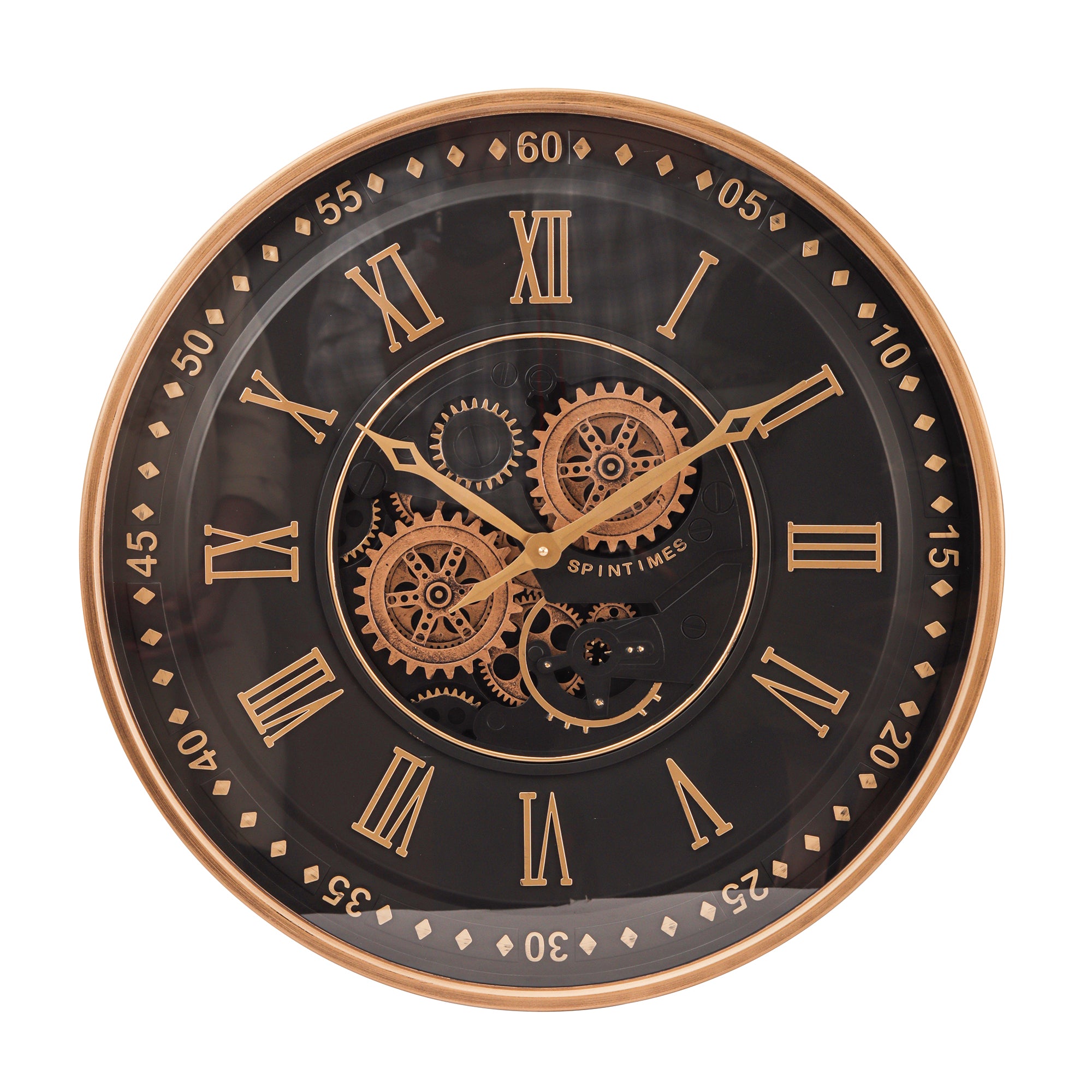 The Obsidian Spintimes Wall Clock