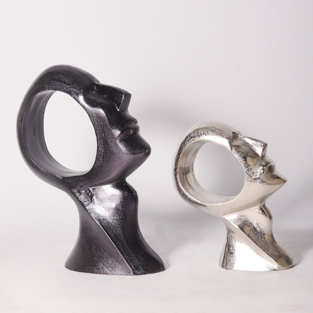 The Echo Open-Loop Face Sculptures Set of 2