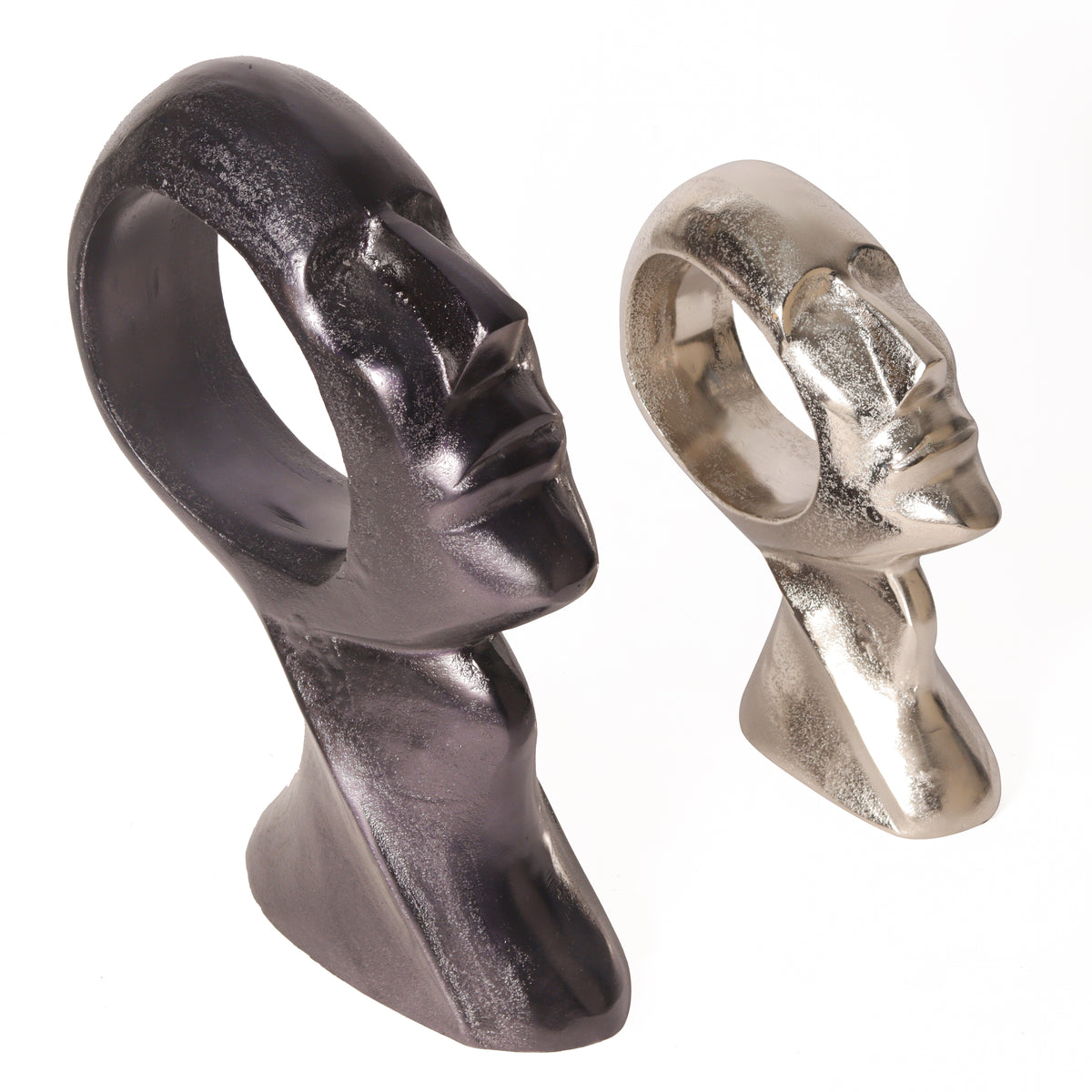 The Echo Open-Loop Face Sculptures Set of 2
