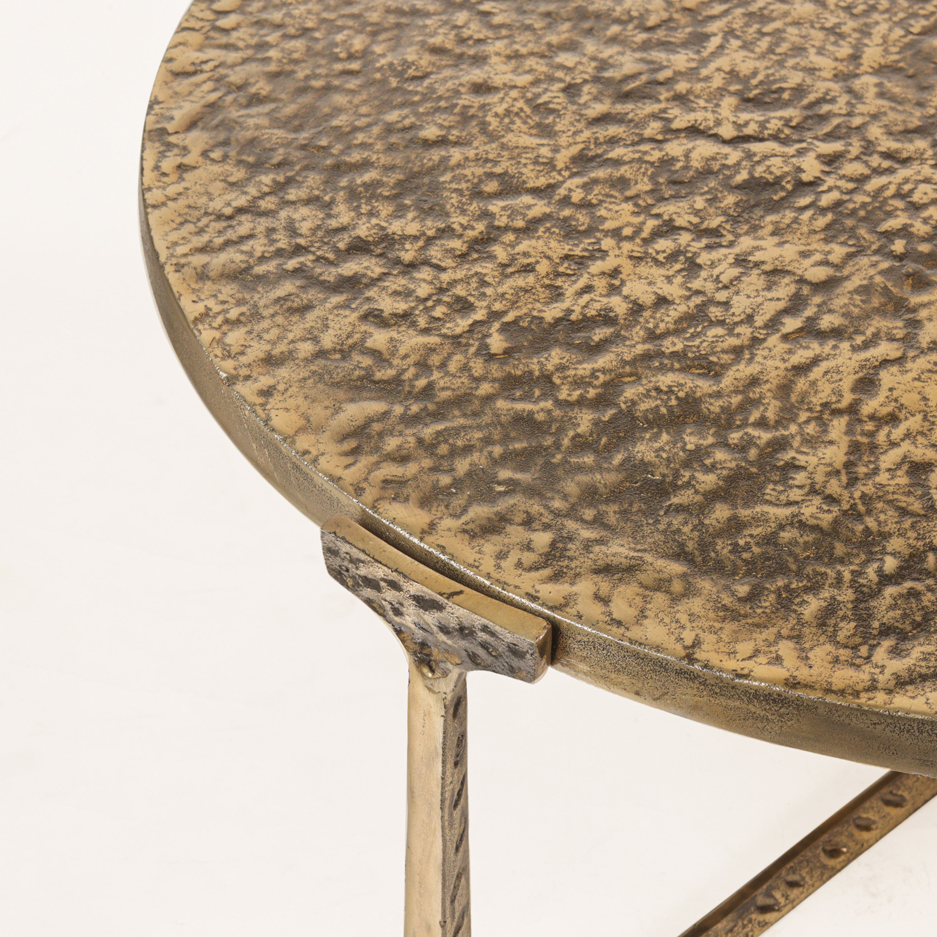 Veridian Hammered Round Coffee Table