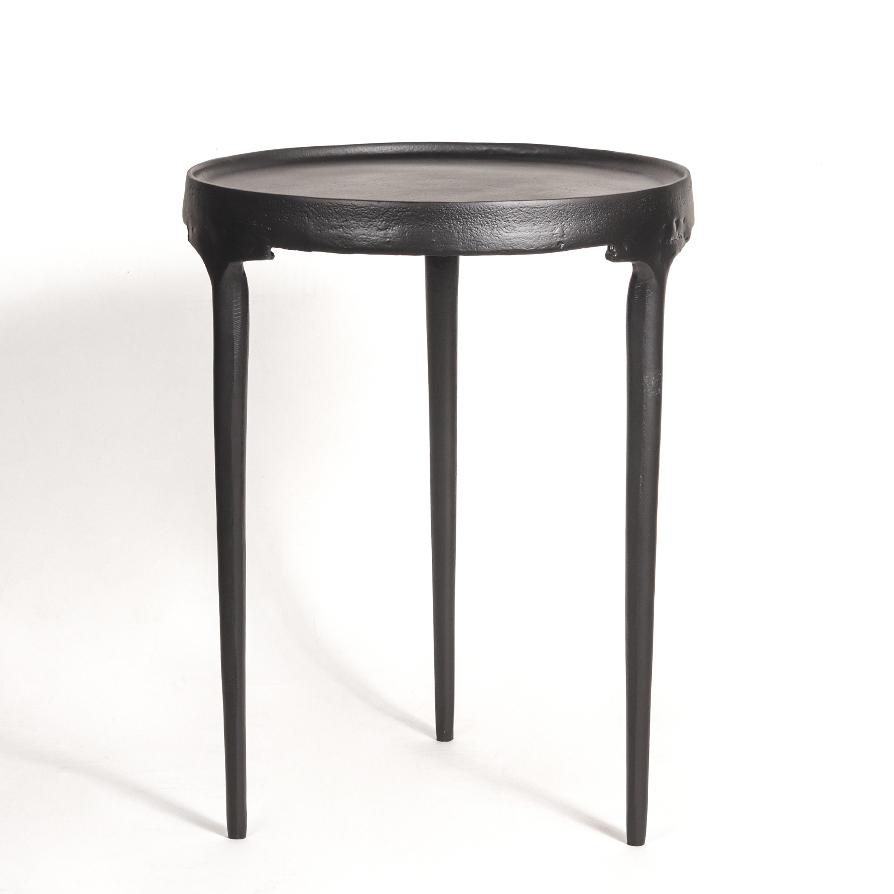 Noir Minimalist Round Side Table