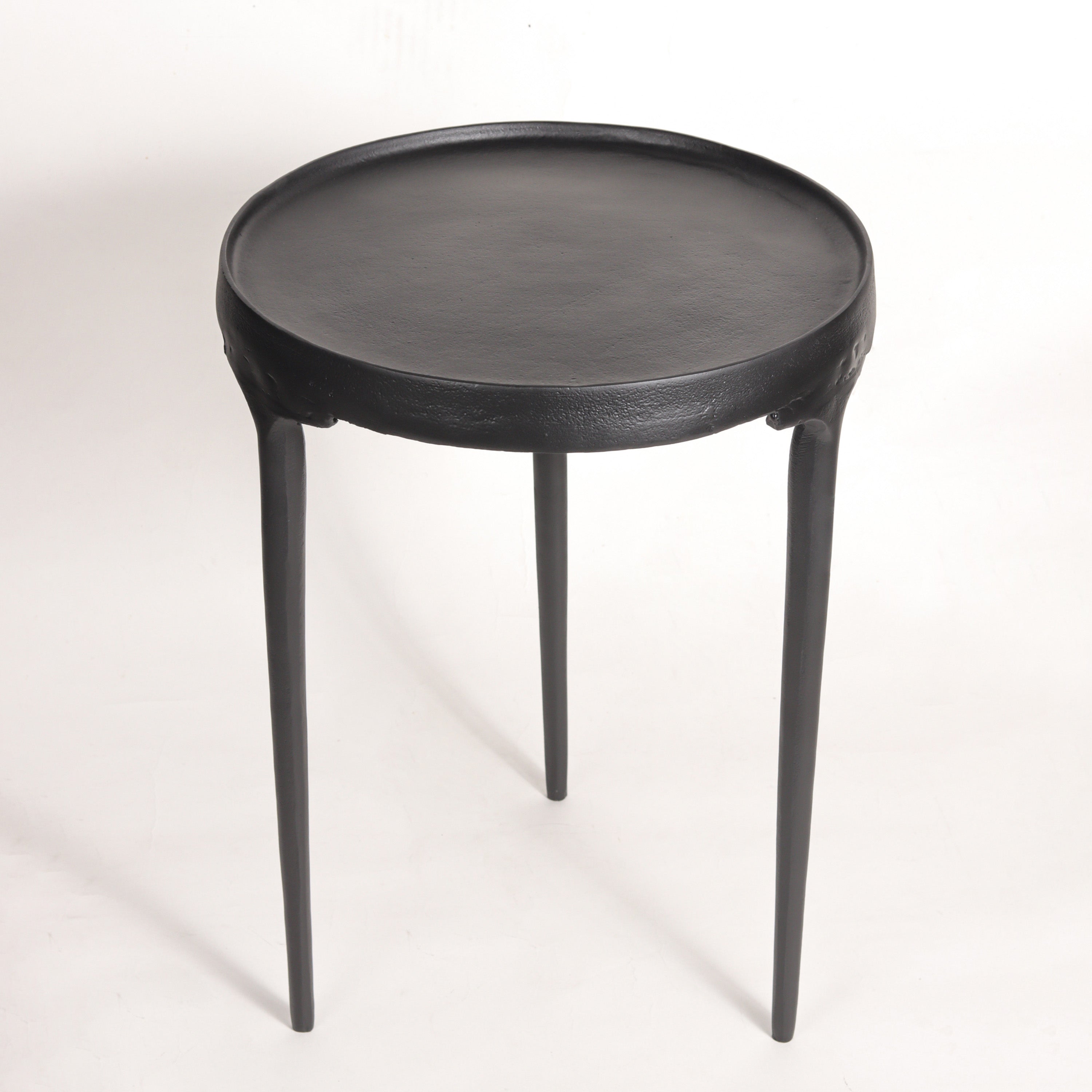 Noir Minimalist Round Side Table