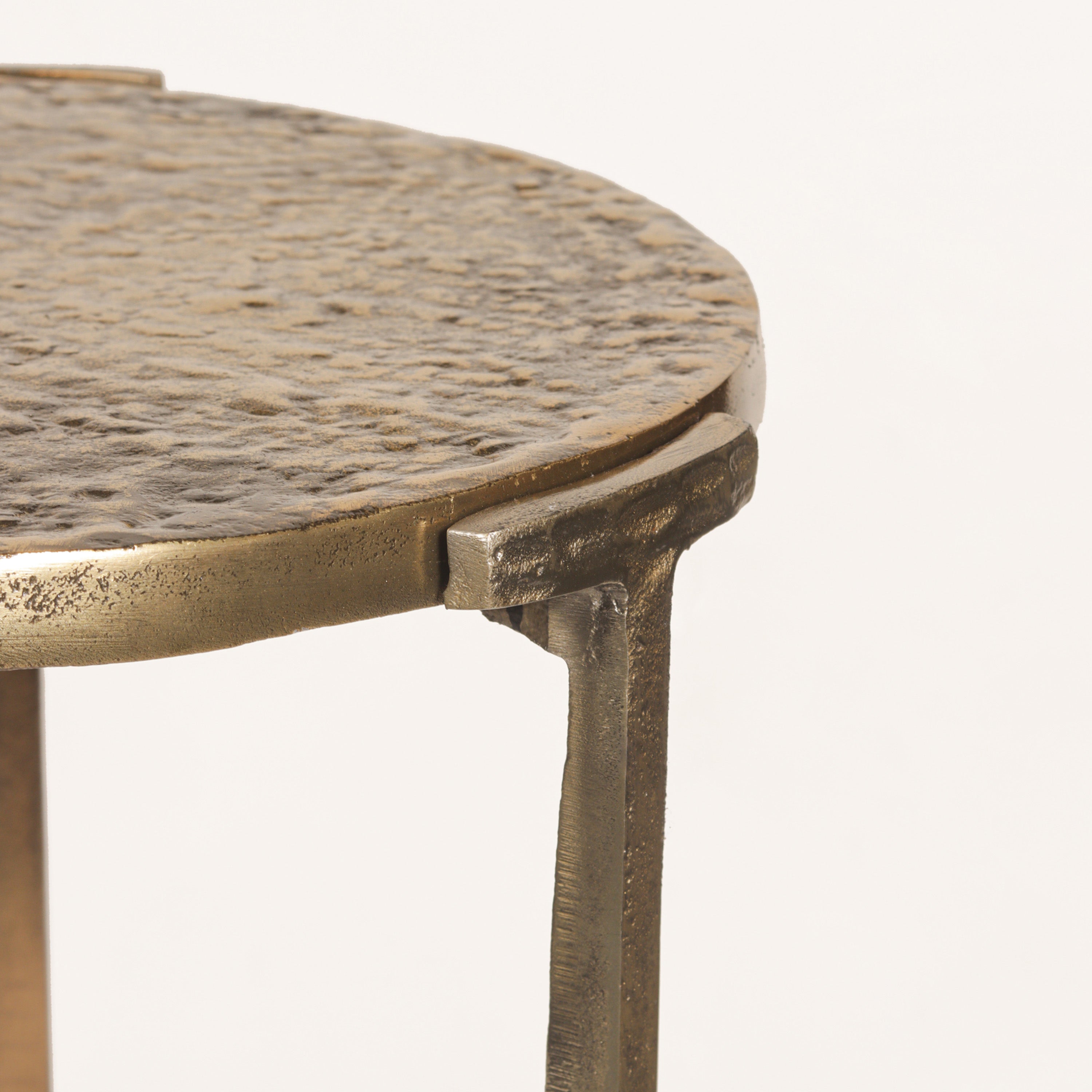 Veridian Hammered Round Side Table