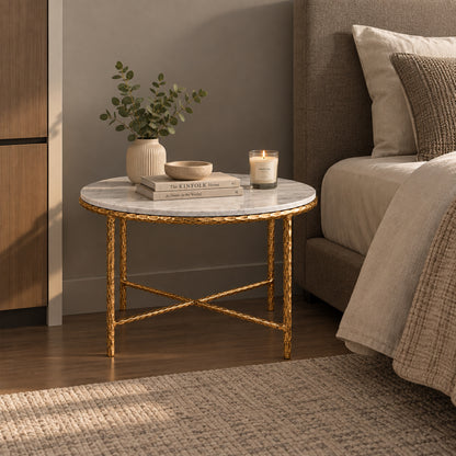 Hand-Forged Marble Coffee Table