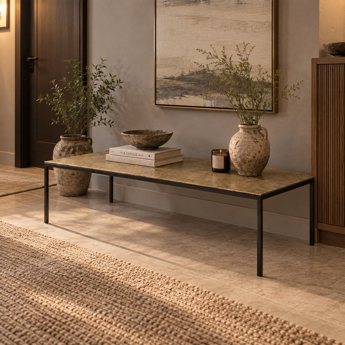 Linear Rectangular Coffee Table