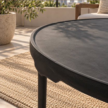 Noir Minimalist Round Coffee Table
