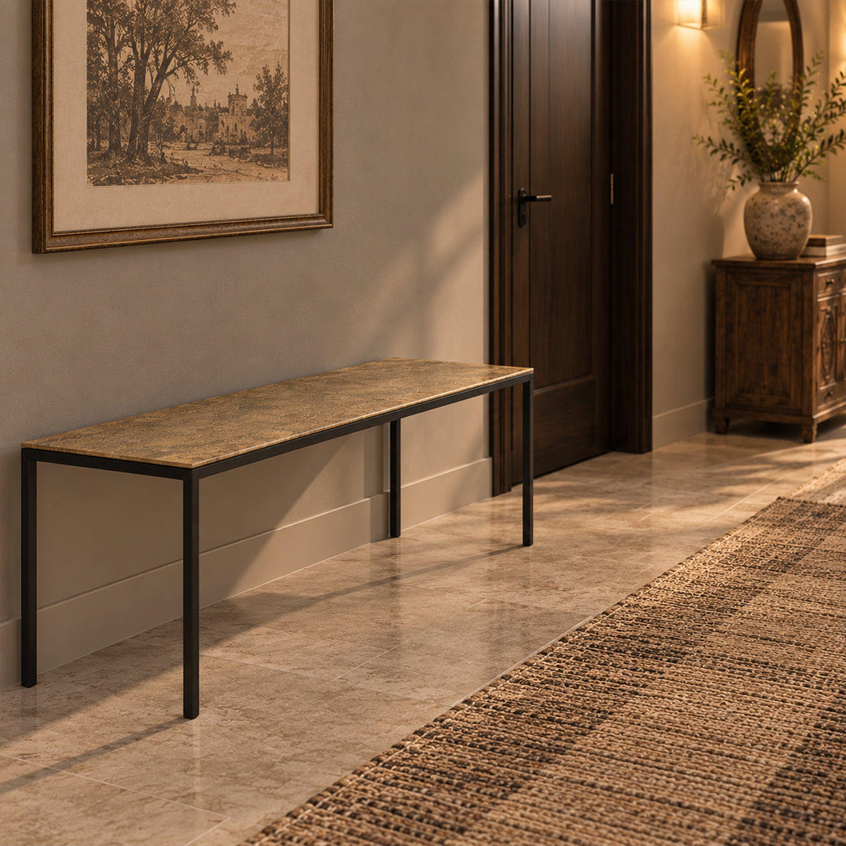 Linear Rectangular Coffee Table