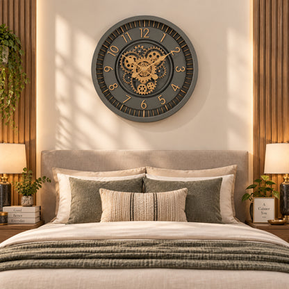 The Slate Turbine Wall Clock