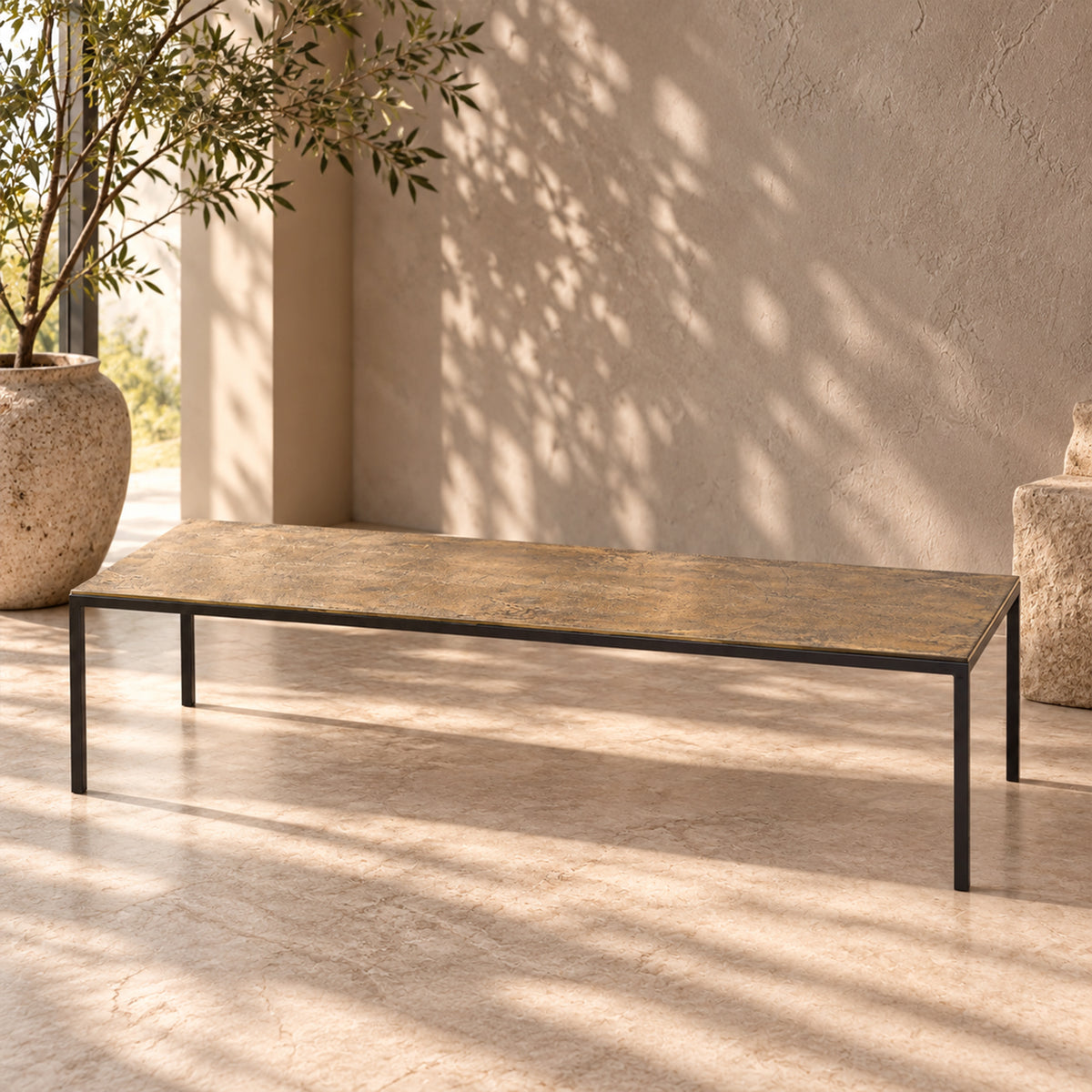 Linear Rectangular Coffee Table