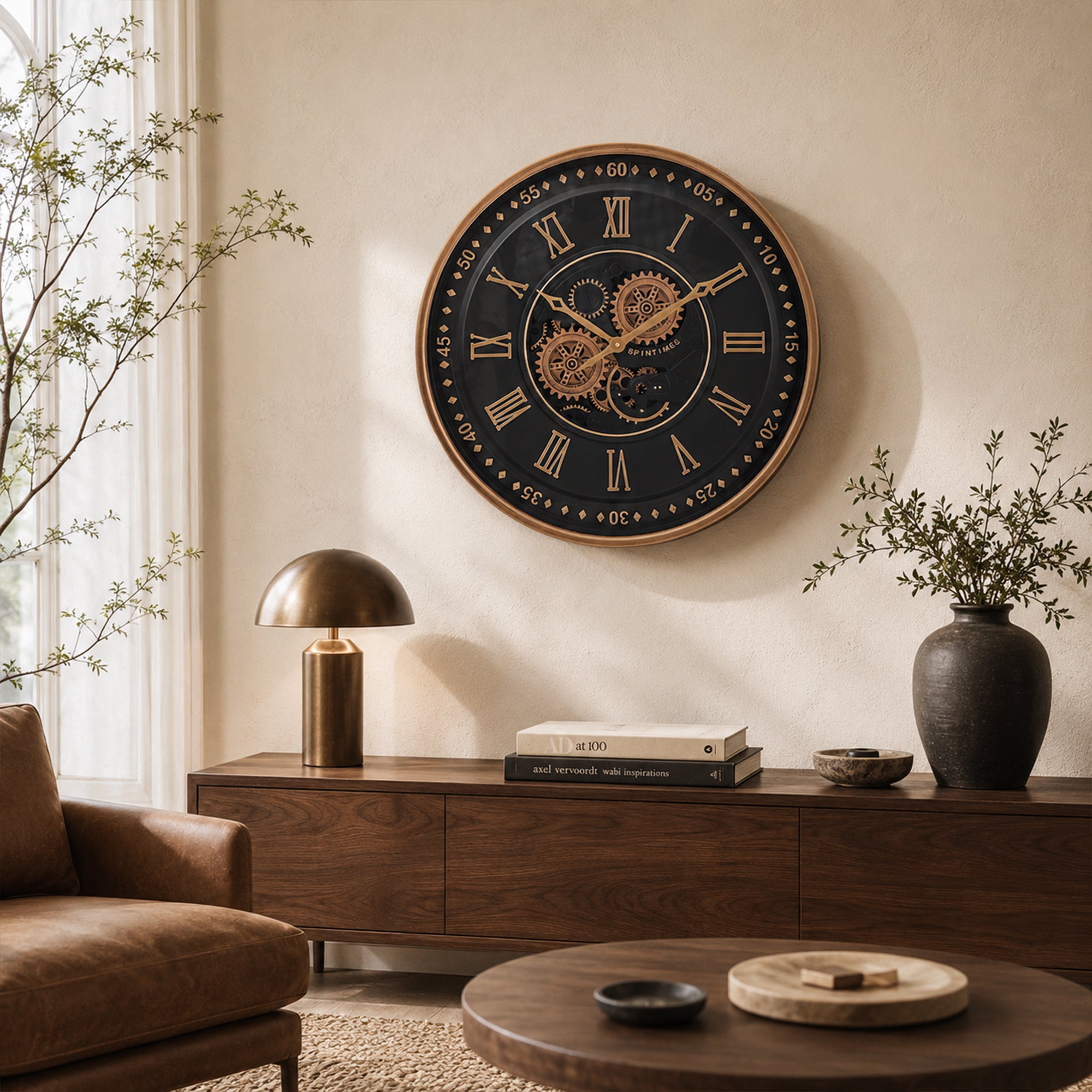 The Obsidian Spintimes Wall Clock