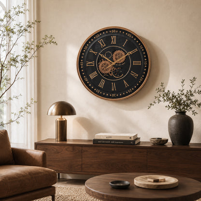 The Obsidian Spintimes Wall Clock