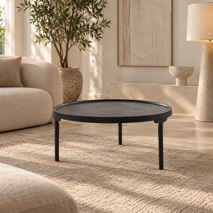 Noir Minimalist Round Coffee Table