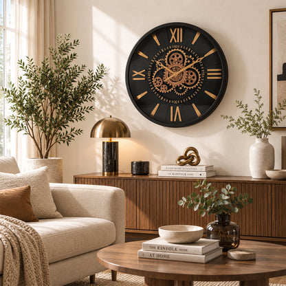 The Onyx Gear Wall Clock