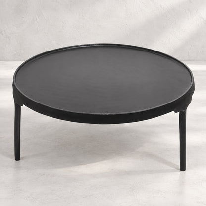 Noir Minimalist Round Coffee Table