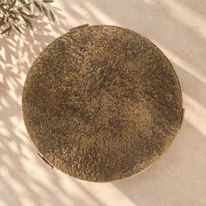Veridian Hammered Round Coffee Table
