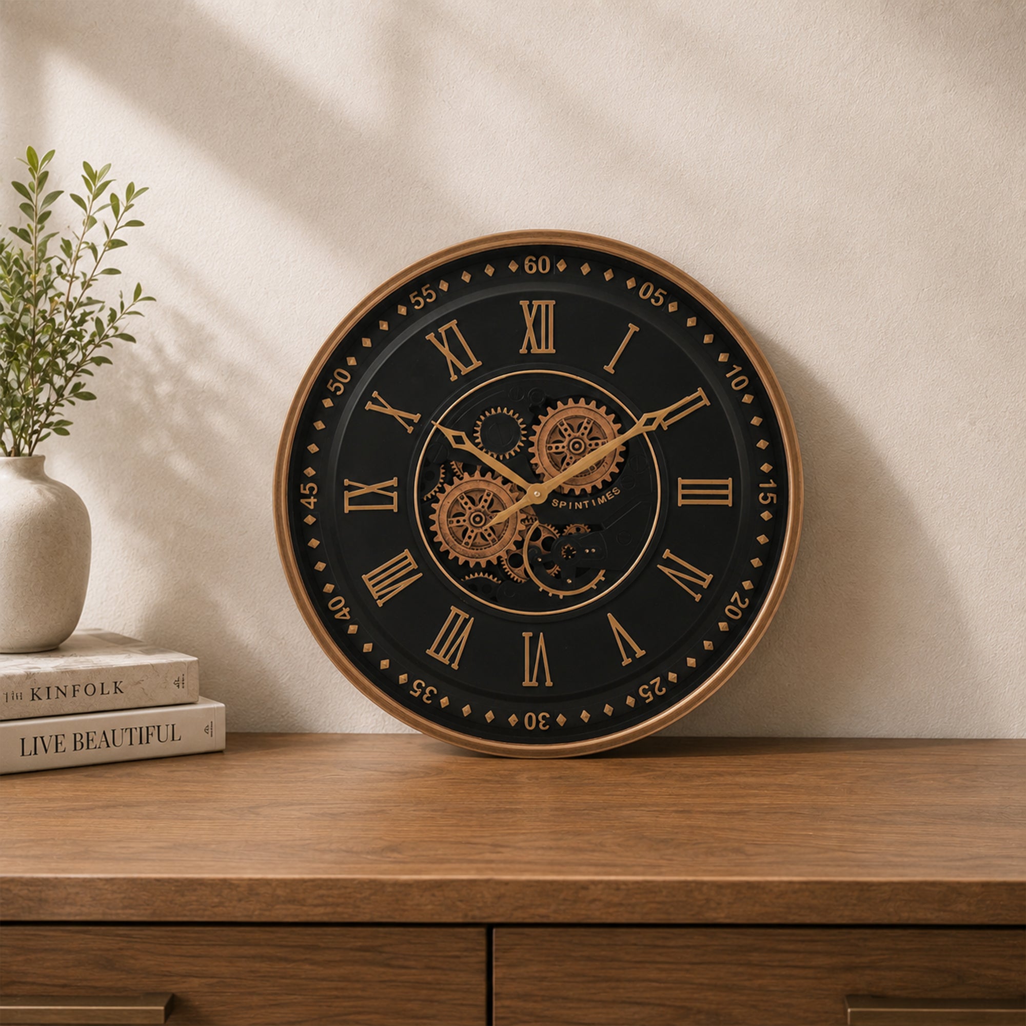 The Obsidian Spintimes Wall Clock