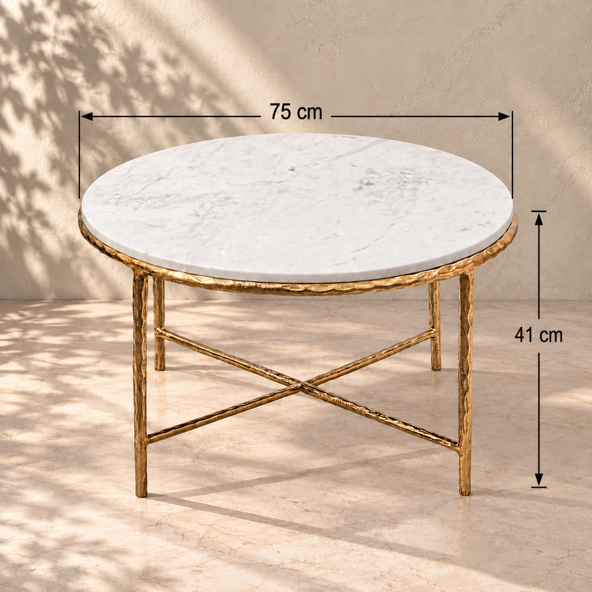 Hand-Forged Marble Coffee Table