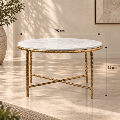 Hand-Forged Marble Coffee Table