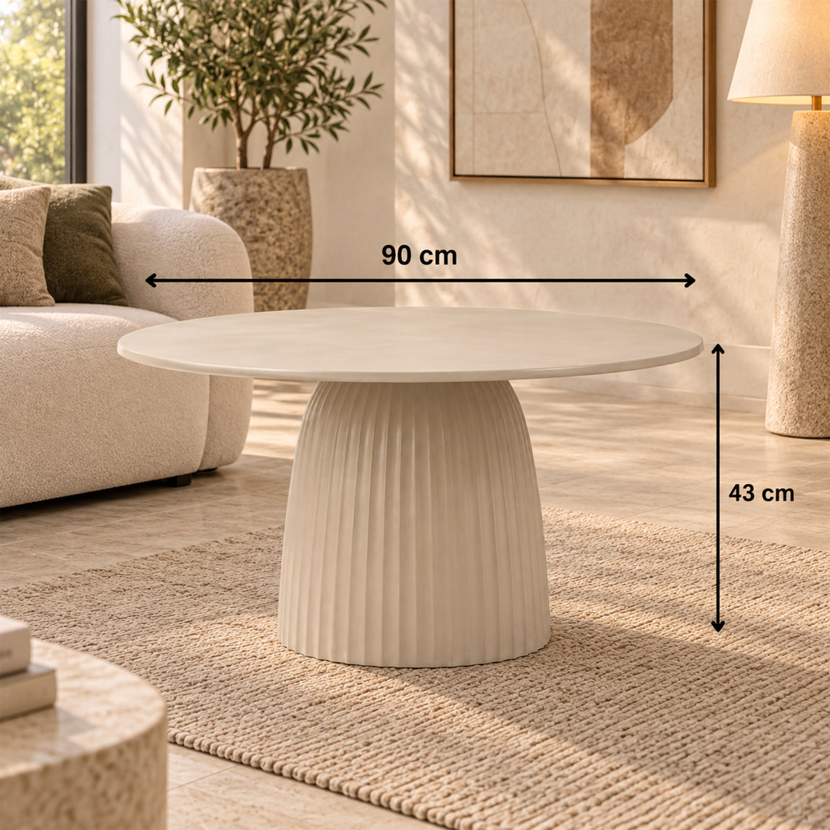 Meridian Fluted Coffee Table