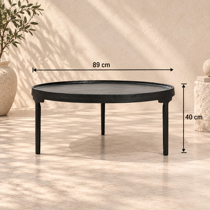 Noir Minimalist Round Coffee Table