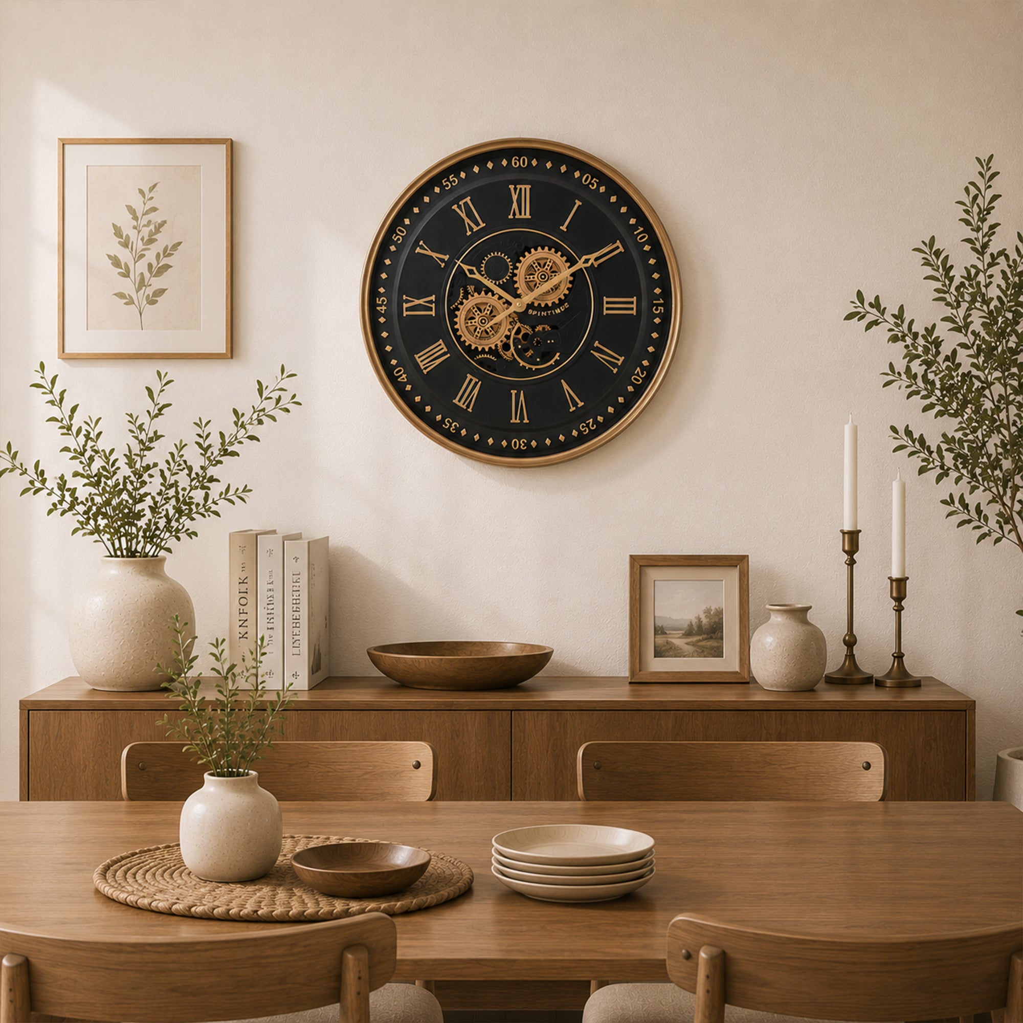 The Obsidian Spintimes Wall Clock