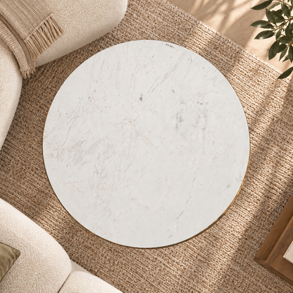 Hand-Forged Marble Coffee Table