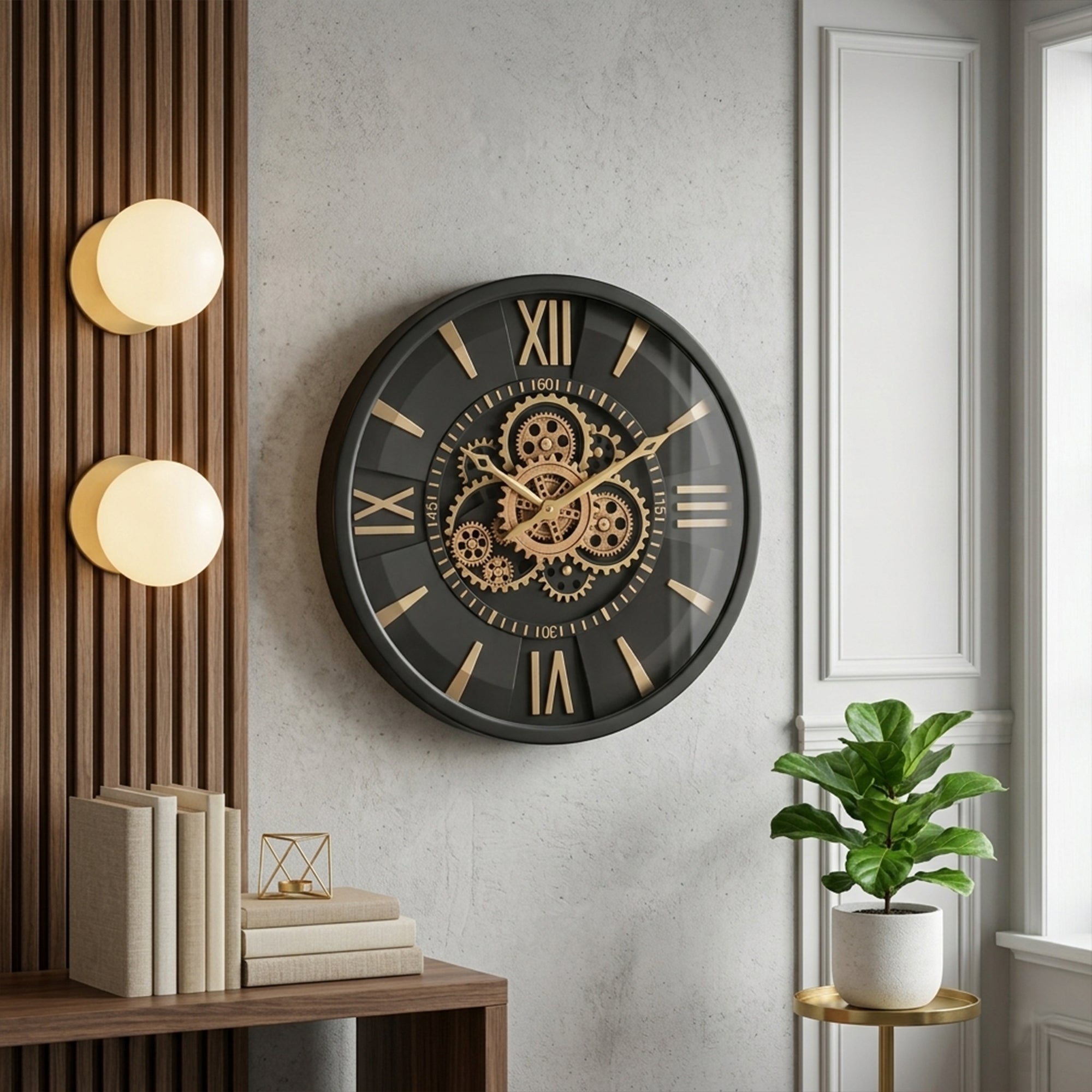 The Onyx Gear Wall Clock