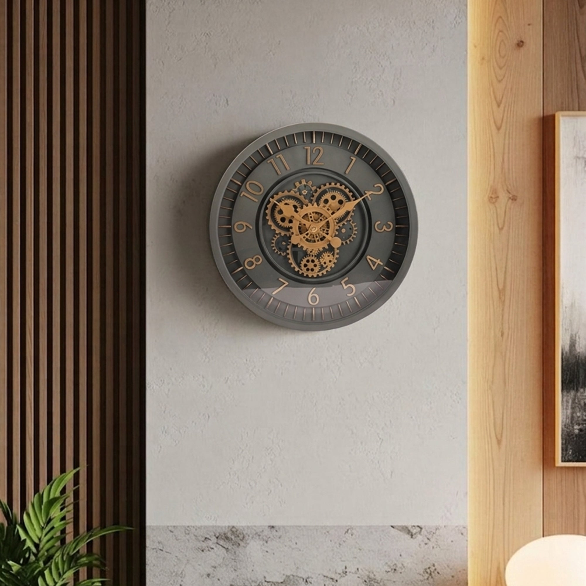The Slate Turbine Wall Clock