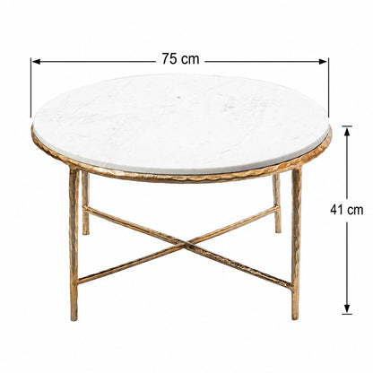 Hand-Forged Marble Coffee Table