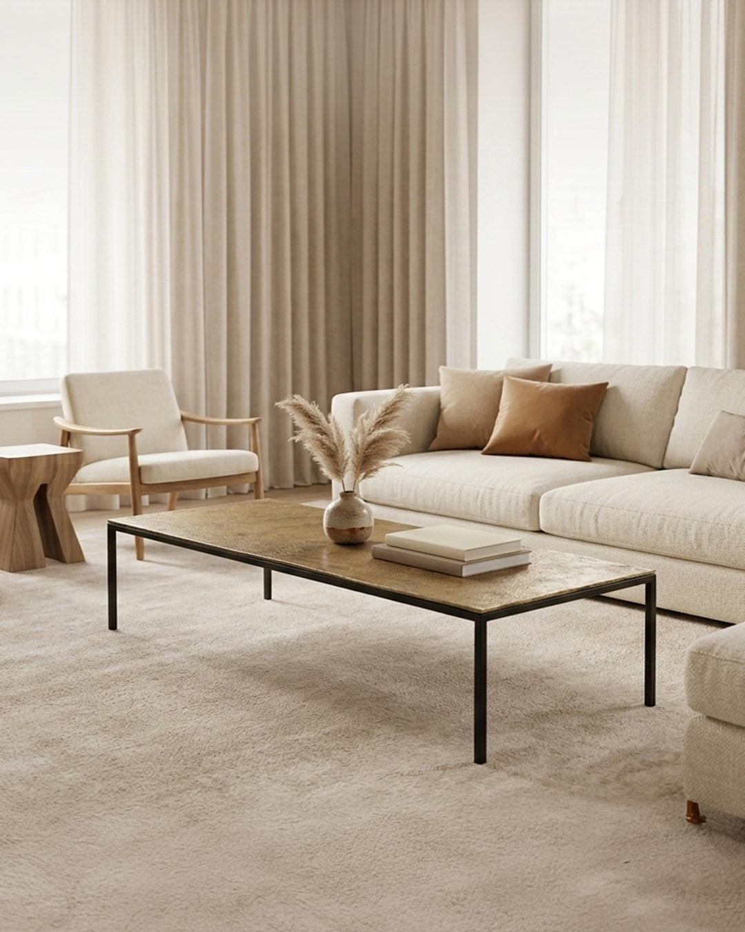 Linear Rectangular Coffee Table
