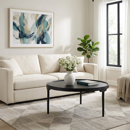Noir Minimalist Round Coffee Table