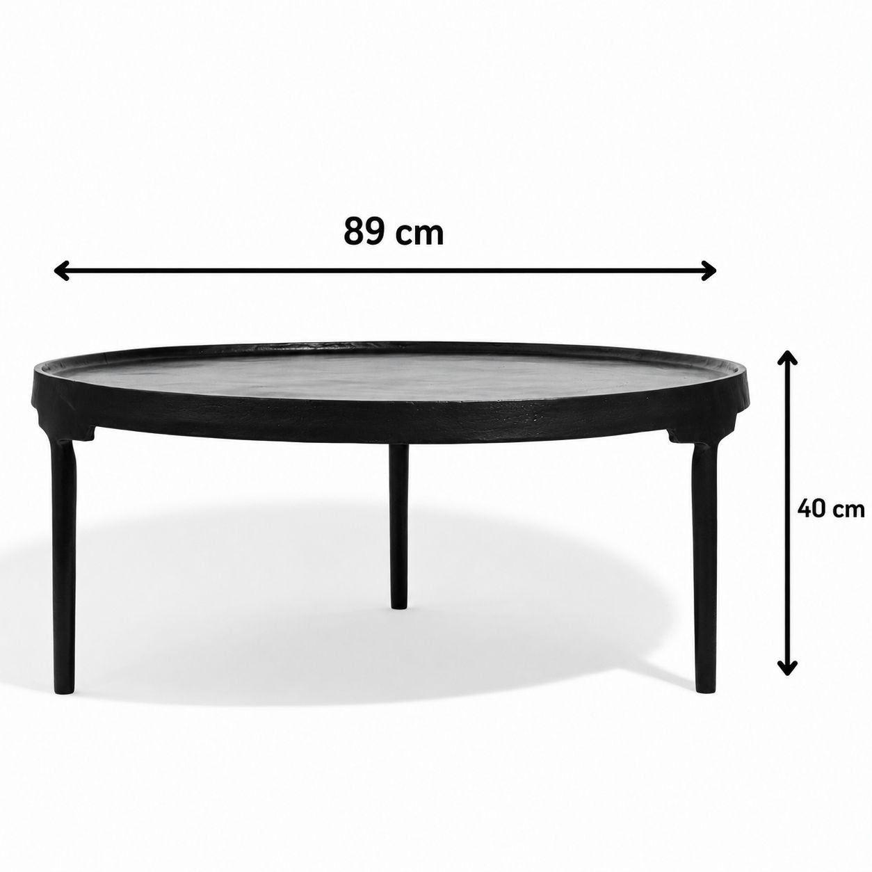 Noir Minimalist Round Coffee Table