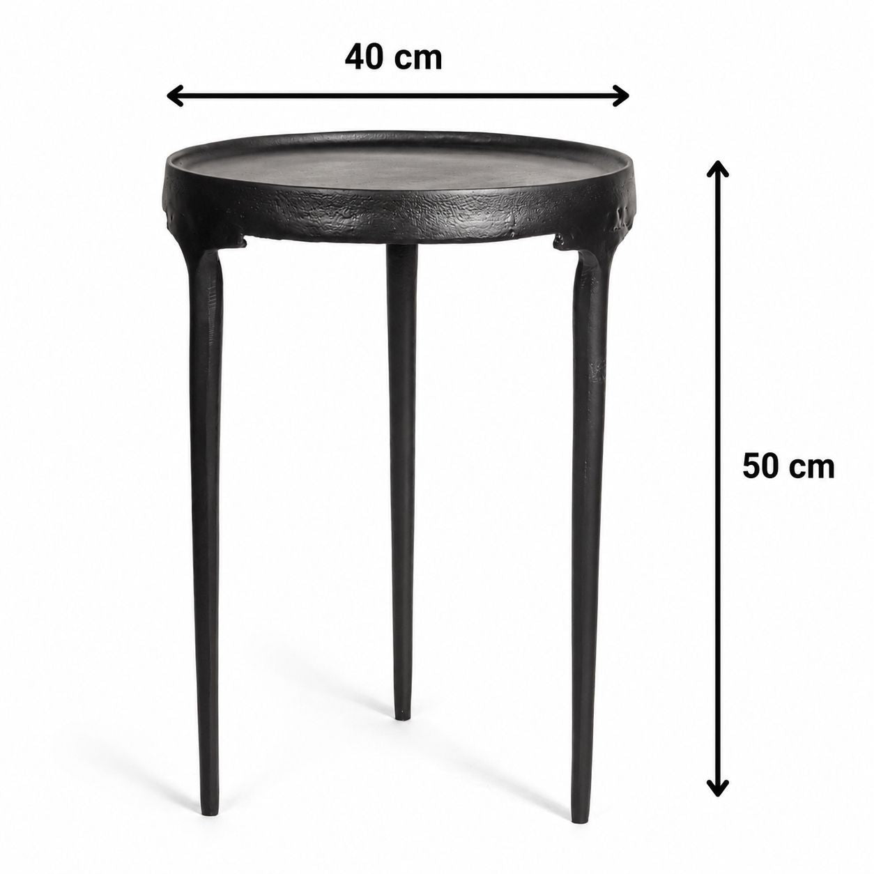 Noir Minimalist Round Side Table