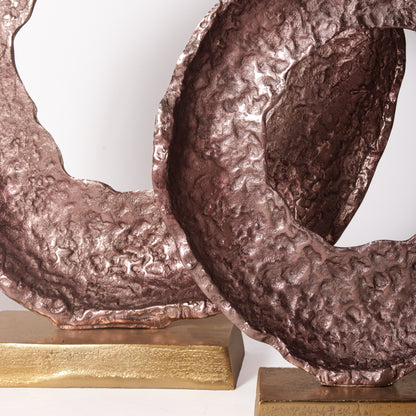 The Vulcan Textured Ring Sculptures Set of 2