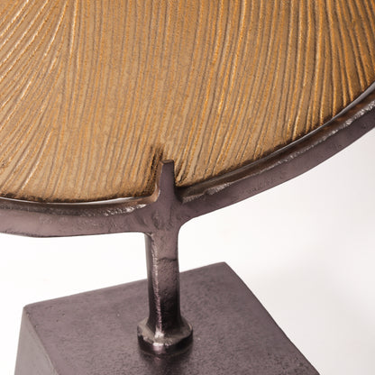 The Solstice Fluted Metal Disc Sculpture