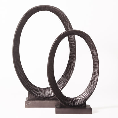 The Halo Oval Metal Ring Sculptures
