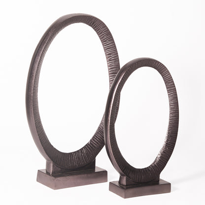 The Halo Oval Metal Ring Sculptures
