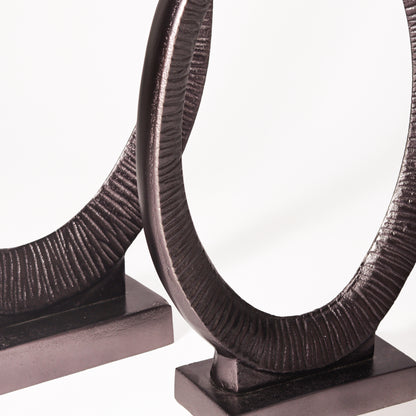 The Halo Oval Metal Ring Sculptures