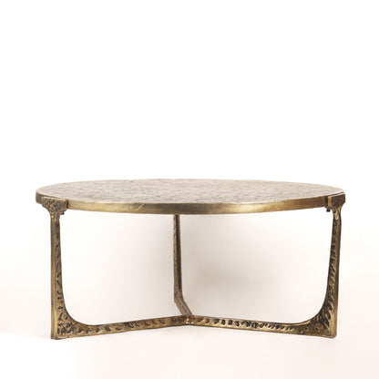Veridian Hammered Round Coffee Table
