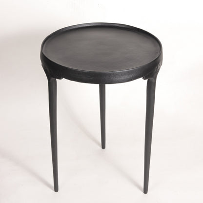 Noir Minimalist Round Side Table