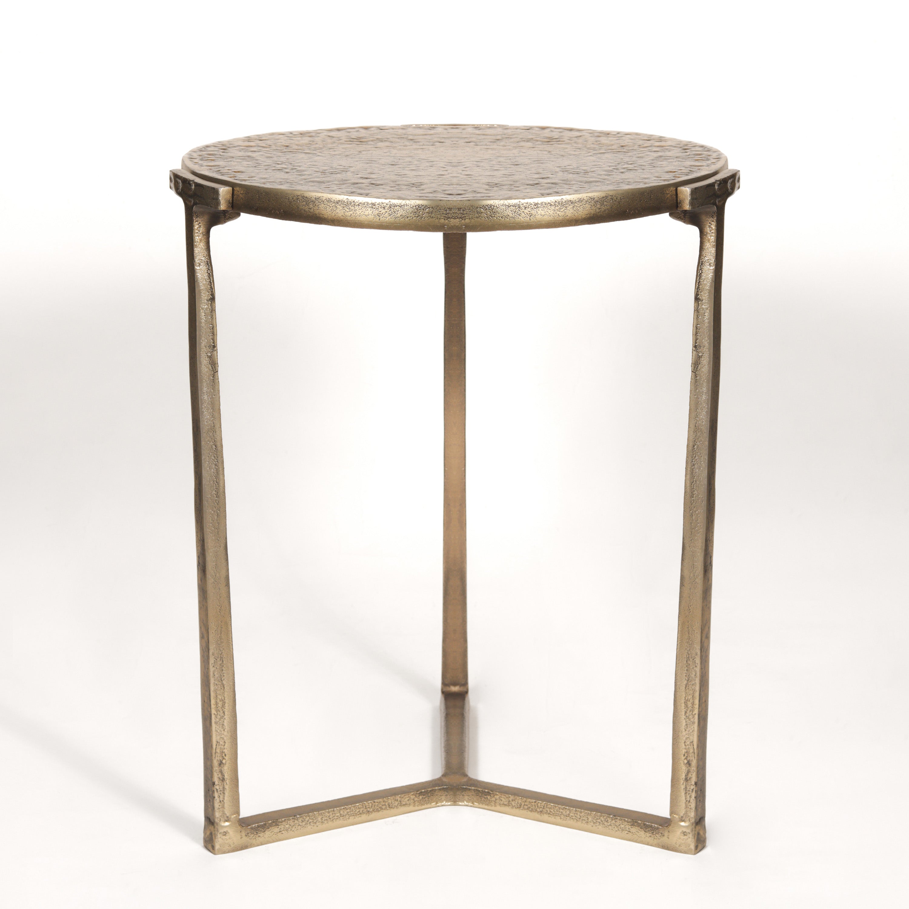 Veridian Hammered Round Side Table