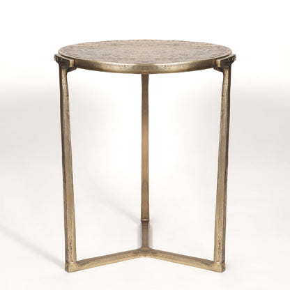 Veridian Hammered Round Side Table